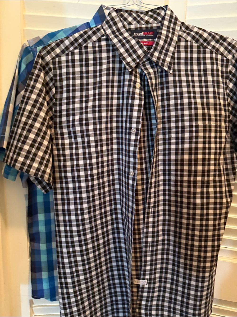 Polo by Ralph Lauren Black and White Check Short-Sleeve Button-Down Shirt l